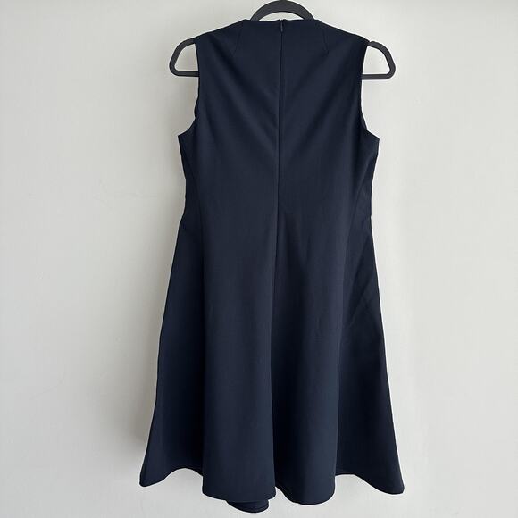 MM LaFleur Dress 2 Navy Malala Recycled WonderTex Career Quiet Luxury Minimalist - Picture 6 of 11